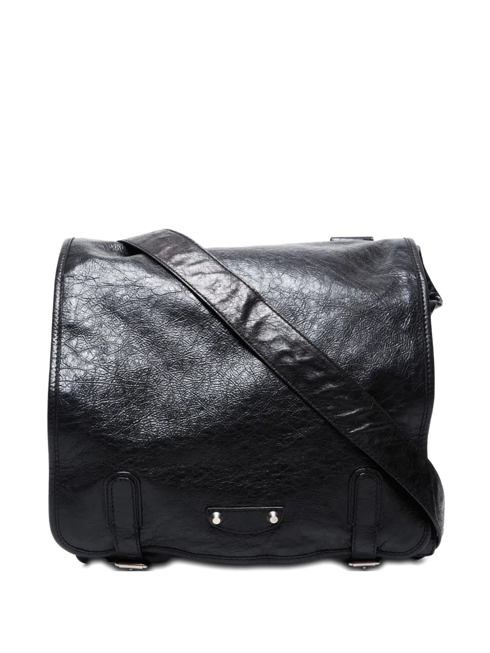 Pre-owned Balenciaga 2010s Leather Crossbody Bag In Black