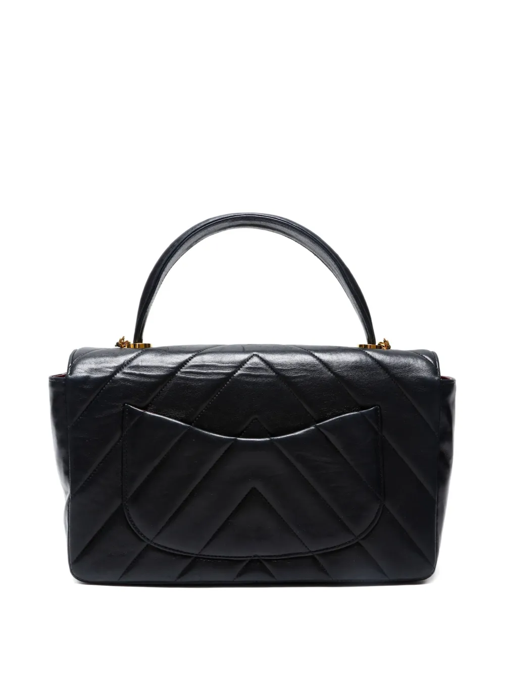 CHANEL Pre-Owned 1989 chevron-quilting lambskin shoulder bag | Pre-Owned | Image 2
