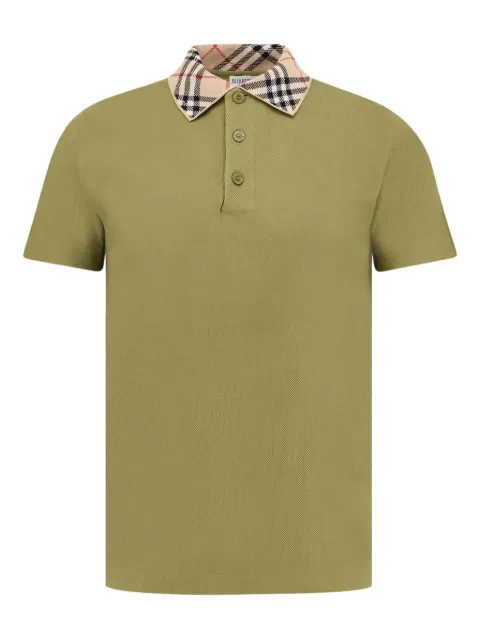 Burberry check-collar polo shirt