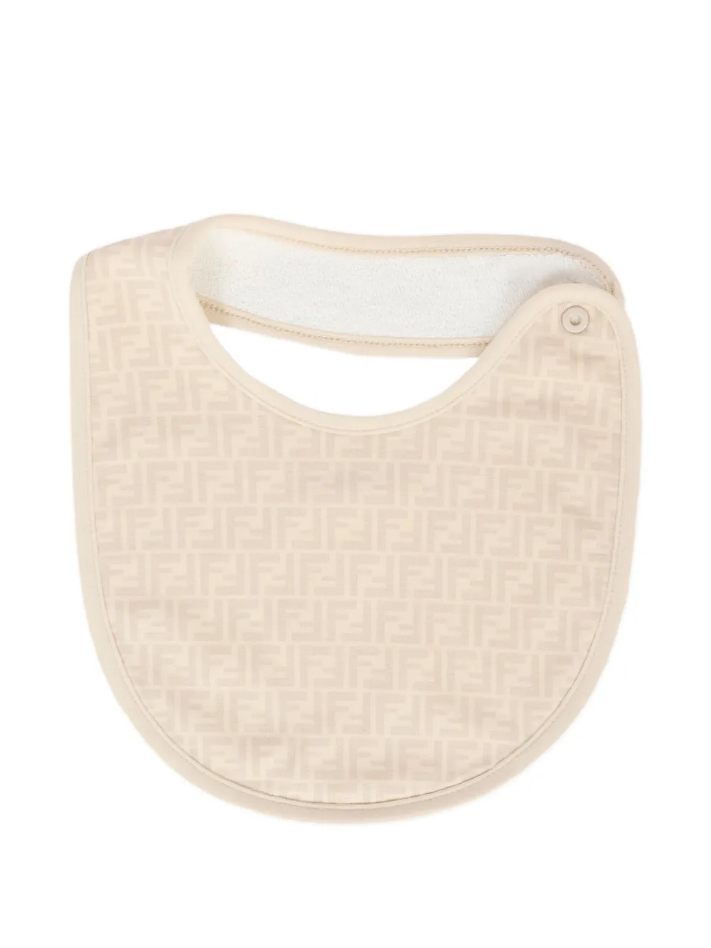 Fendi Kids Slabbetjes met teddybeerprint en FF-logo Beige
