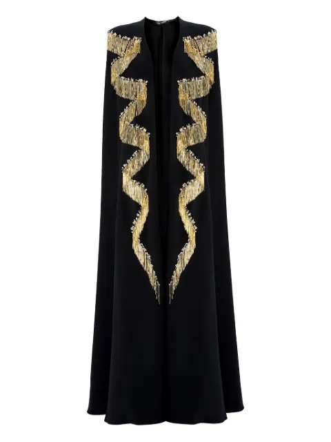 Jenny Packham fringe-embellished cape top