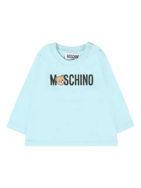 Moschino Kids teddy-logo long-sleeved T-shirt