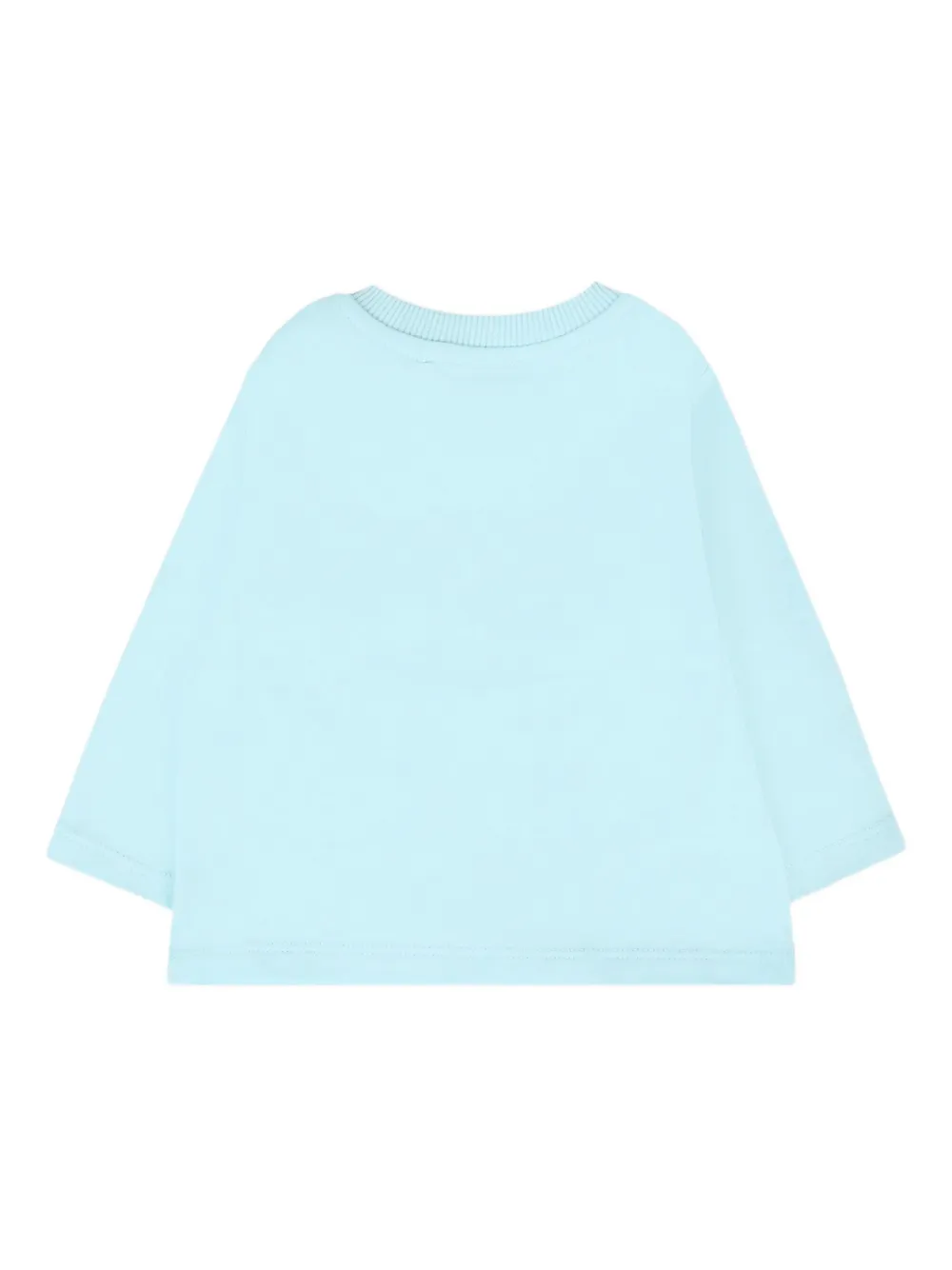 Moschino Kids T-shirt met lange mouwen en teddy-logo Blauw