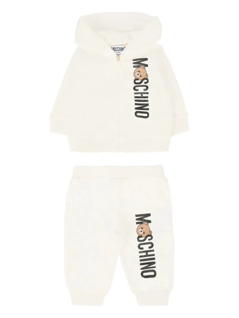 Moschino Kids Trainingspak met teddybeerprint Wit