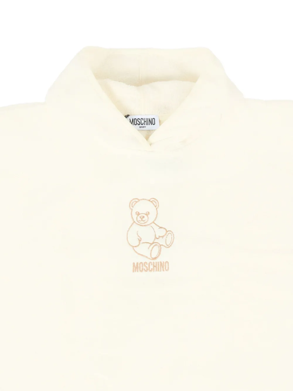 Moschino Kids Top met hoge hals en teddybeer-borduurwerk Beige