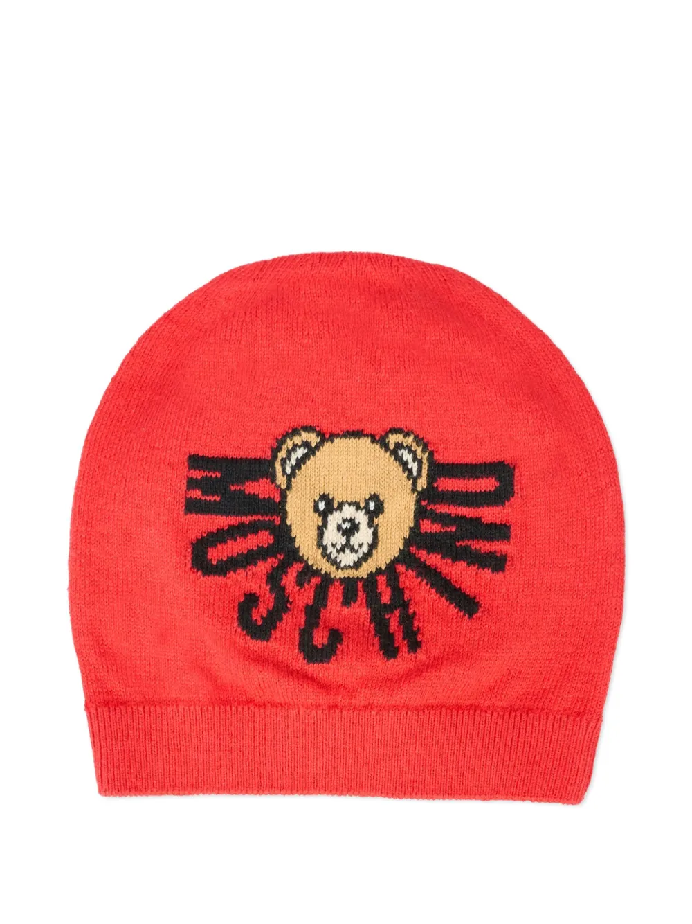 Moschino Kids Muts met teddybeer-logo Rood