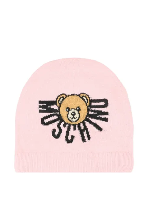 Moschino Kids teddy-logo beanie