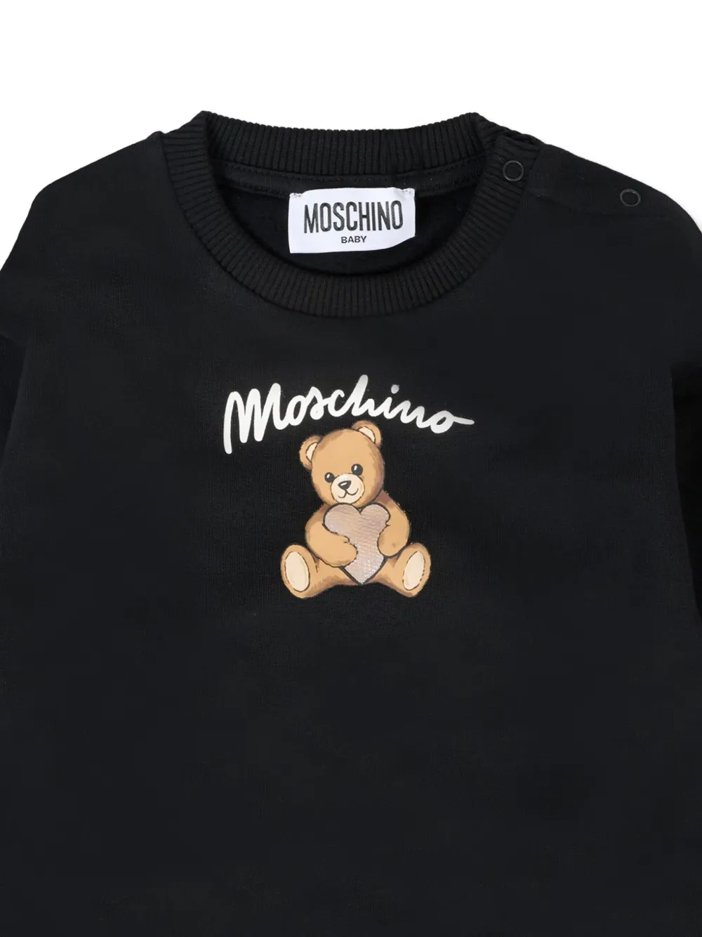 Moschino Kids Sweater met ronde hals Zwart