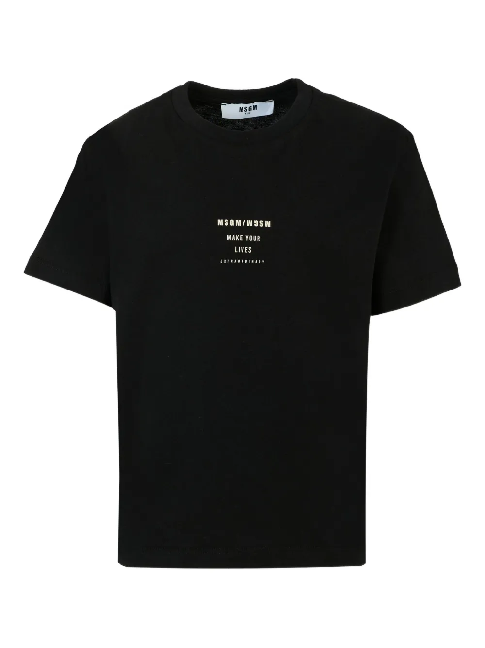 MSGM Kids T-shirt met logoprint Zwart
