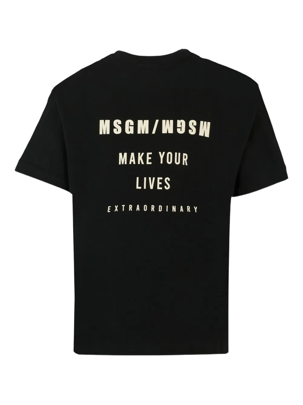 MSGM Kids T-shirt met logoprint Zwart