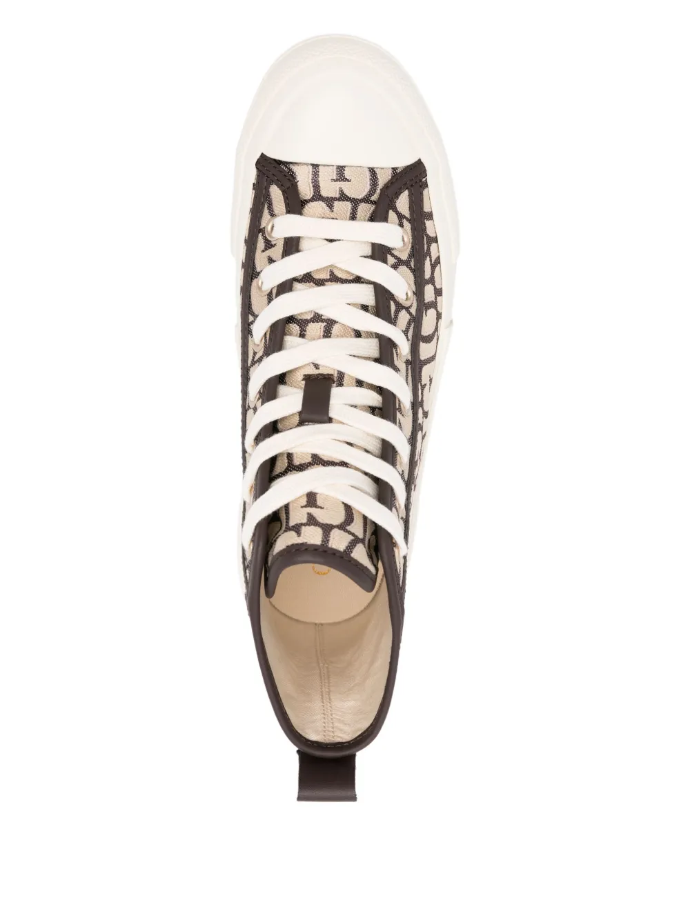 GUESS USA logo-print high-top sneakers Brown