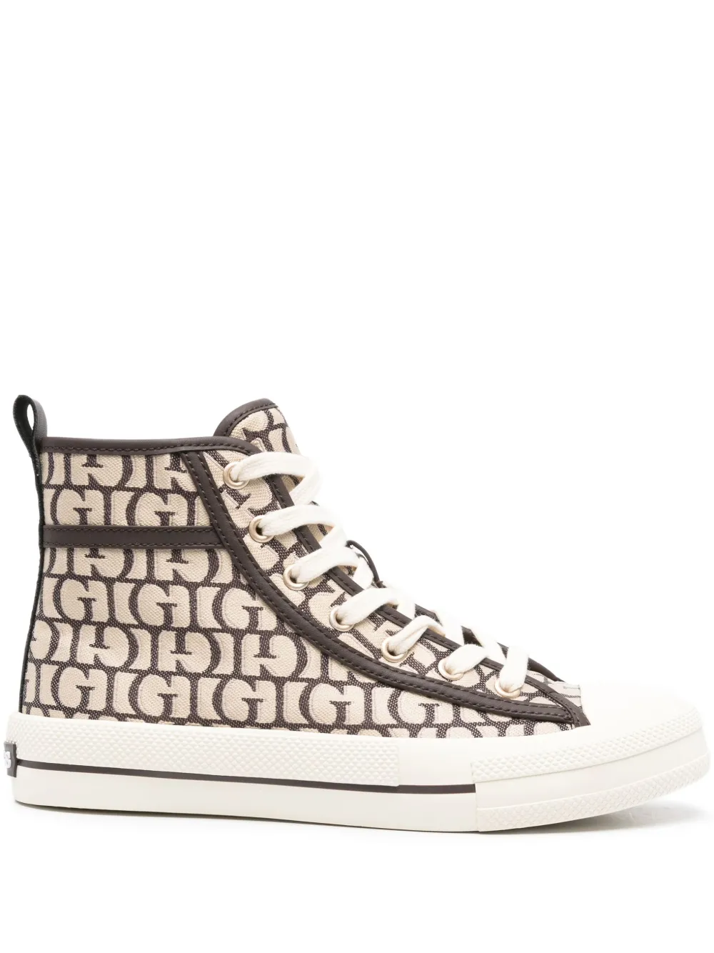 GUESS USA logo-print high-top sneakers - ブラウン GUESS USA logo-print high-top sneakers - ブラウン