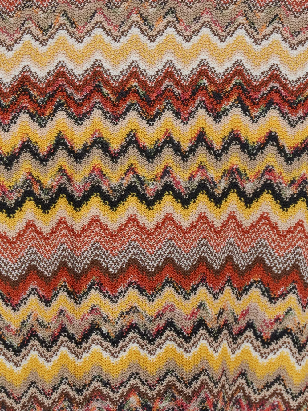 Missoni Poncho met zigzag-patroon Geel