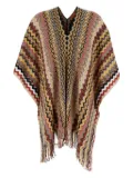 Missoni zigzag-pattern poncho - Yellow