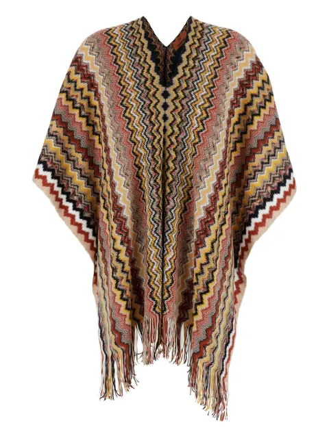 Missoni zigzag-pattern poncho