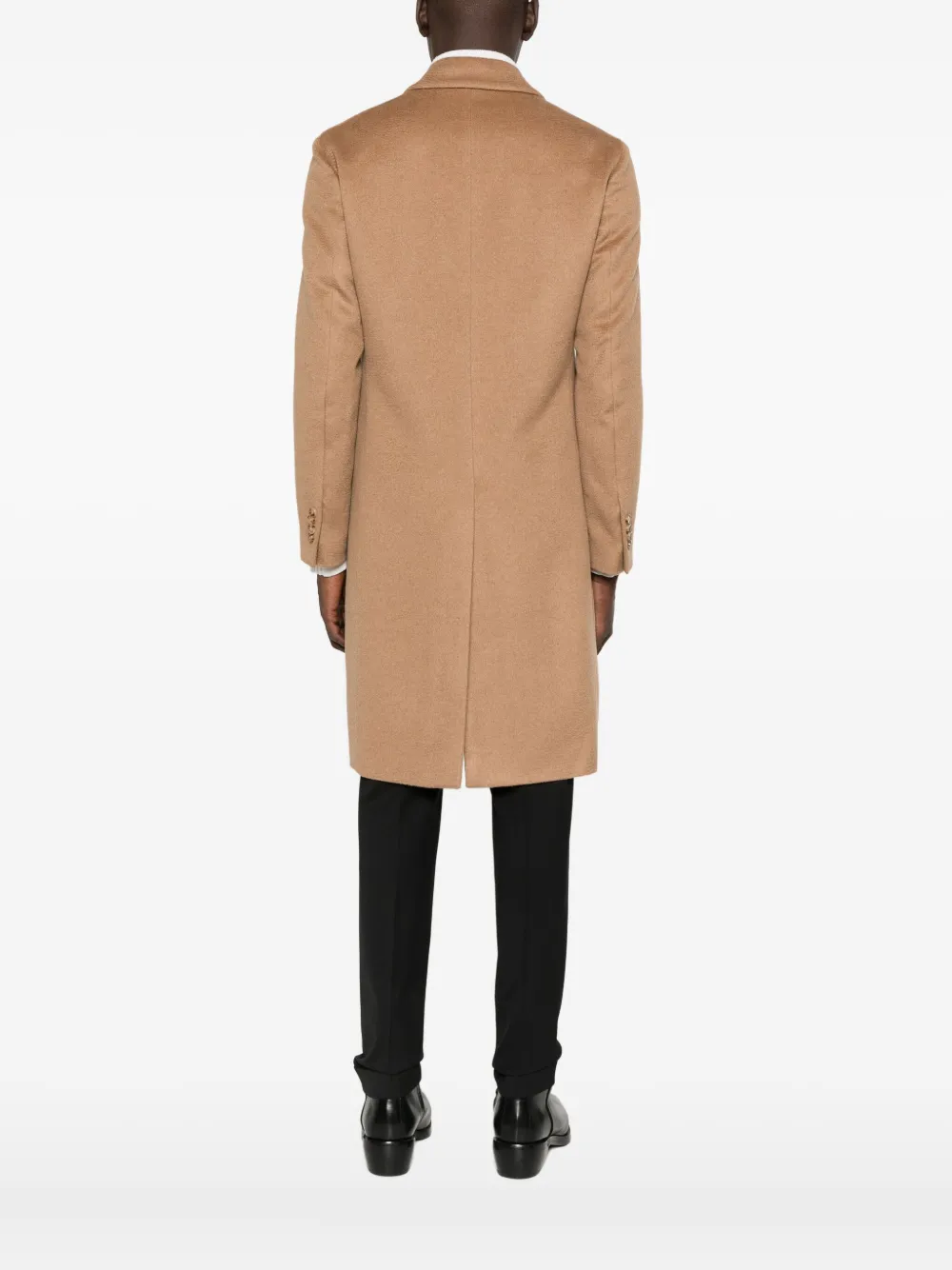 Lardini Double-breasted Coat In Neutral