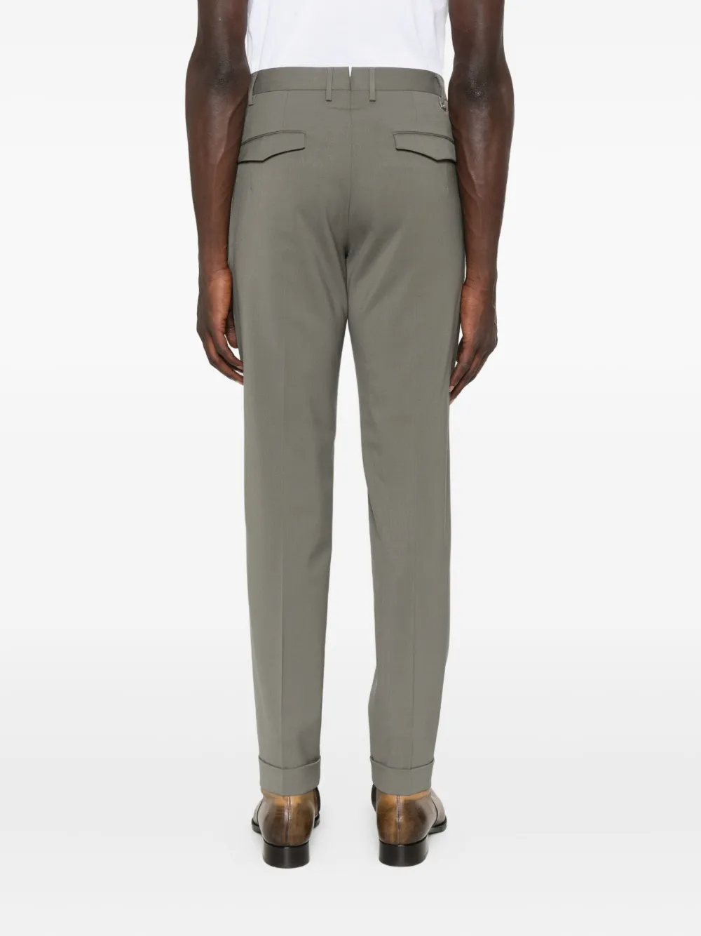 Pt Torino Cuffed Trousers In Green