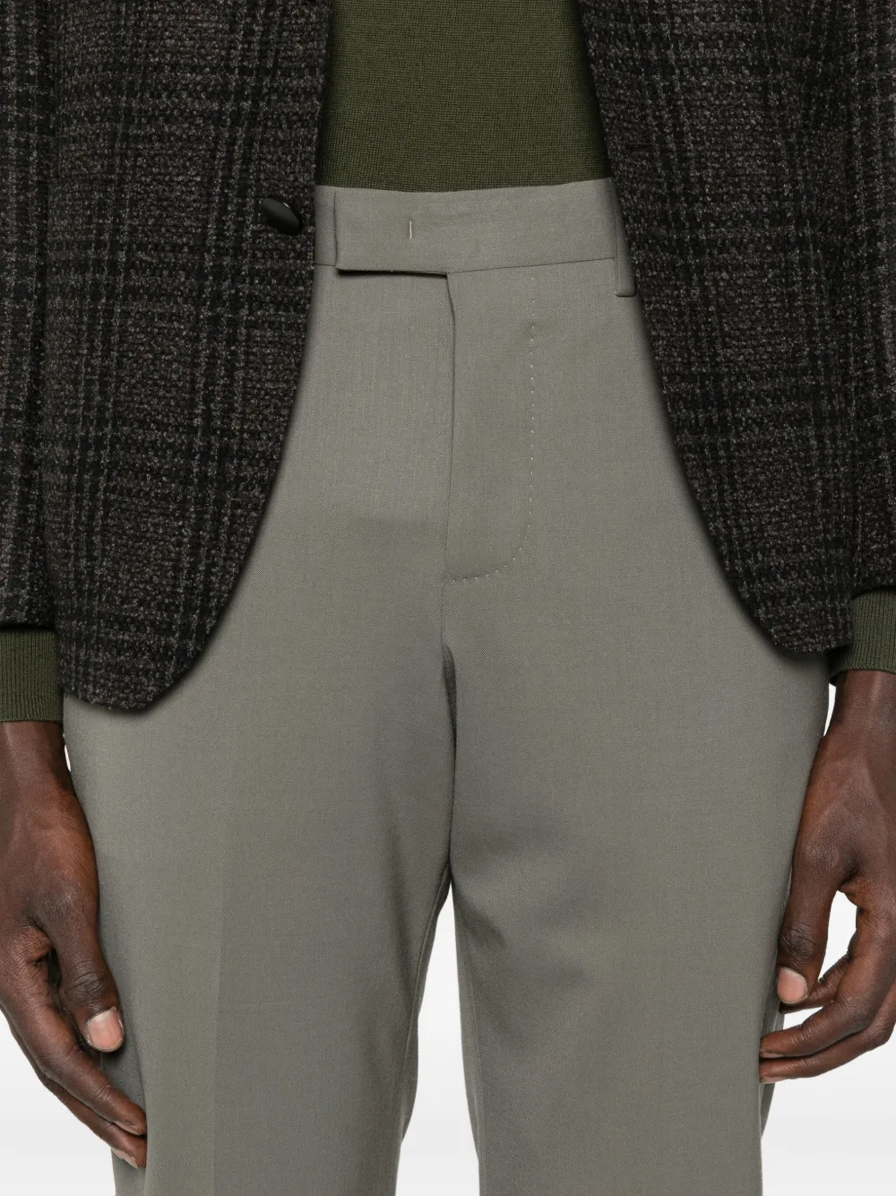 Pt Torino Cuffed Trousers In Green