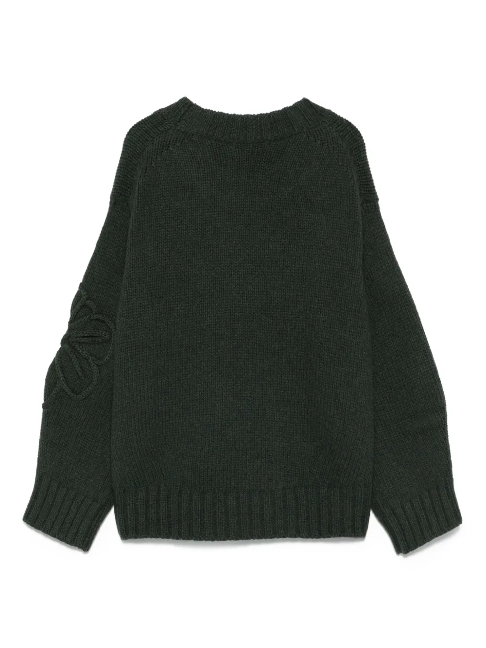 Bruno Manetti flower-embellished wool sweater | Knitted Sweaters | Image 2