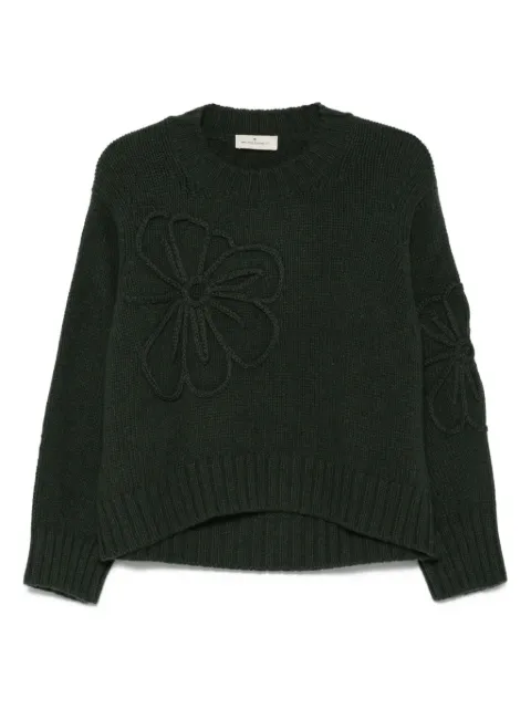 Bruno Manetti flower-embellished wool sweater