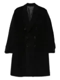 Lardini double-breasted wool coat - Black