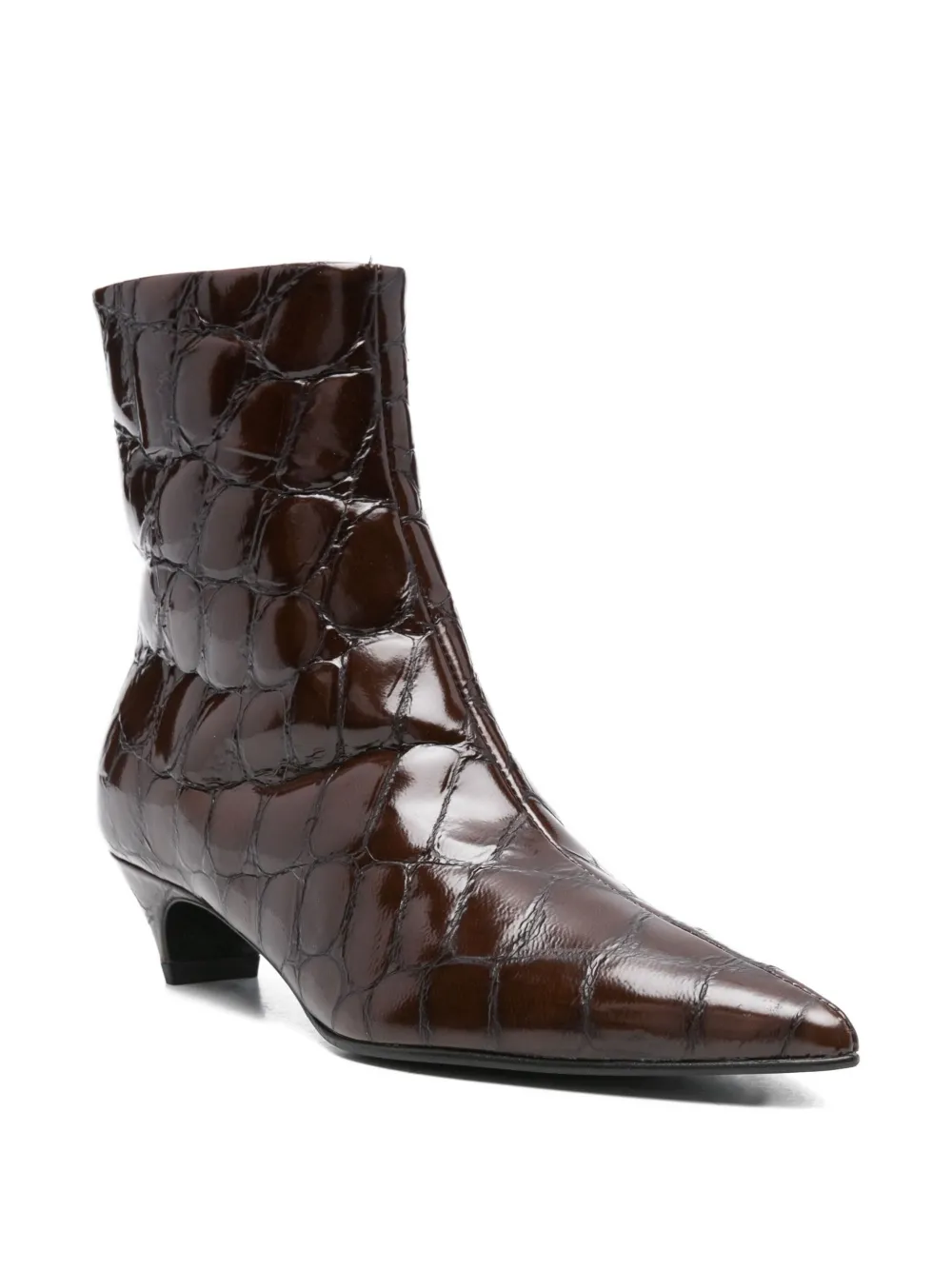 Halmanera 45mm crocodile-effect pointed-toe boots | Ankle Boots | Image 2