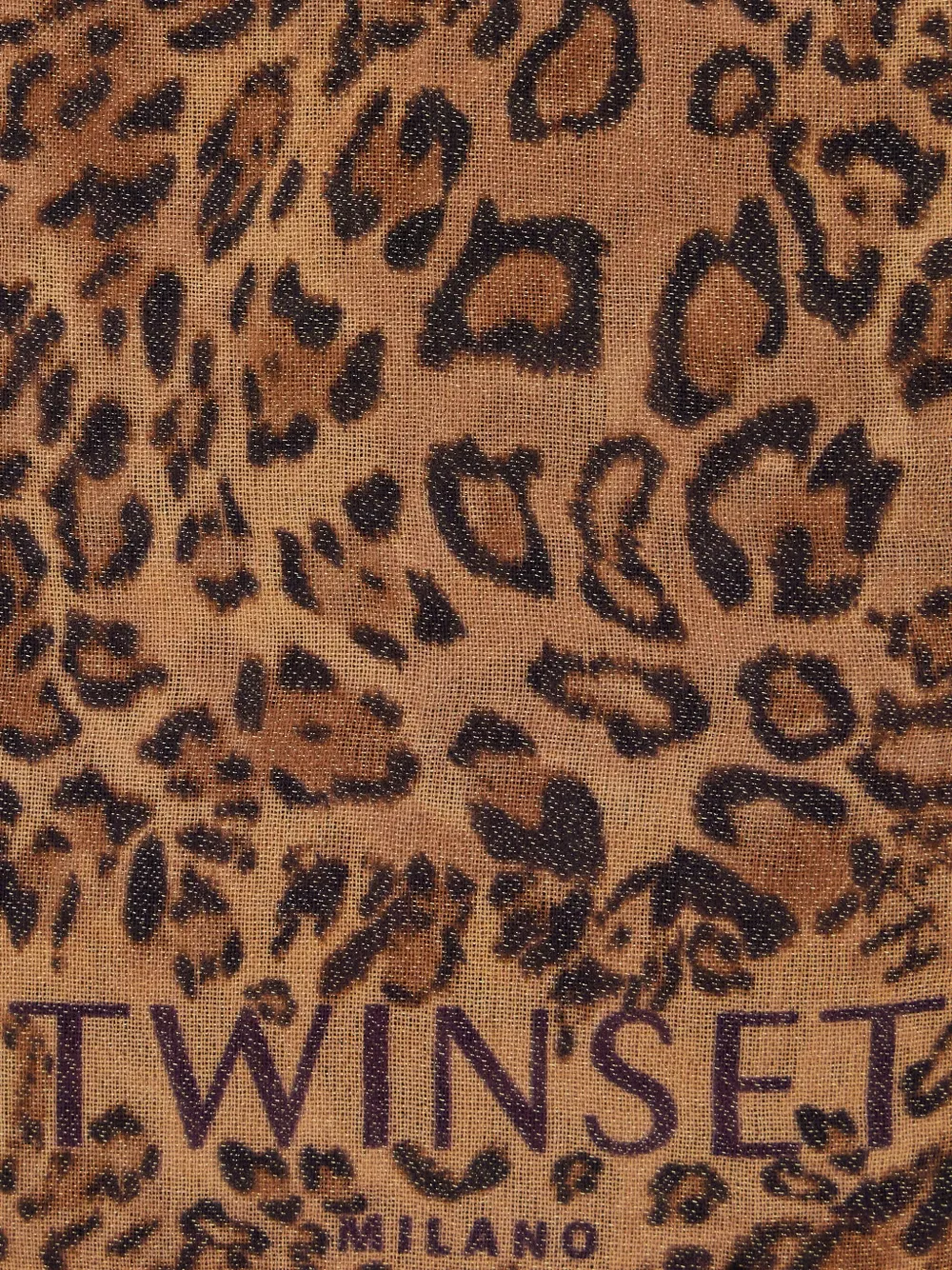 TWINSET Sjaal met luipaardprint - Bruin