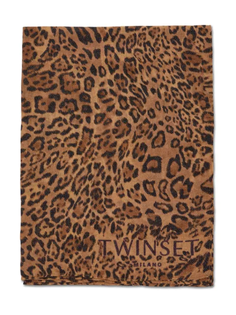TWINSET  foulard à imprimé léopard