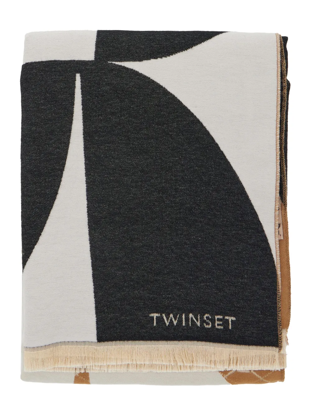 TWINSET Sjaal met geometrische print Zwart