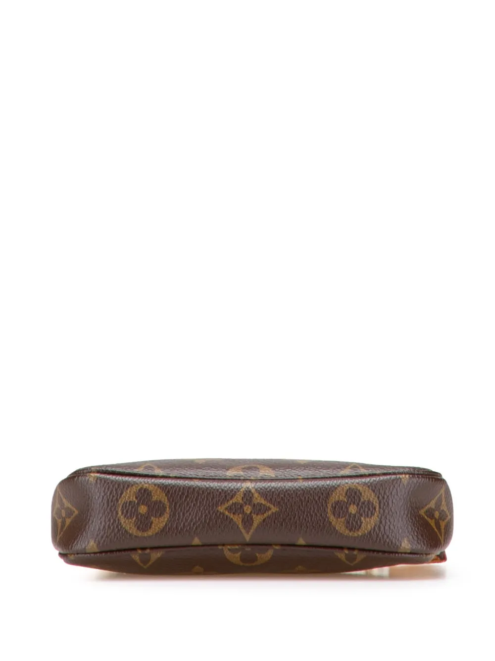 Pre-owned Louis Vuitton 2004 Monogram Mini Pochette Accessoires Handbag In Brown