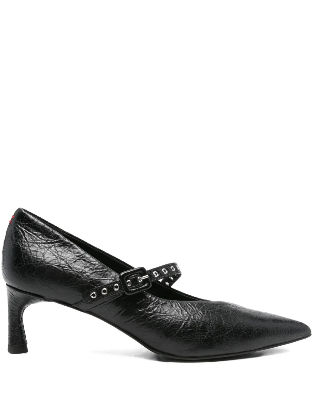 Halmanera 55mm studded pointed-toe pumps Zwart