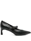 Halmanera 55mm studded pointed-toe pumps - Black