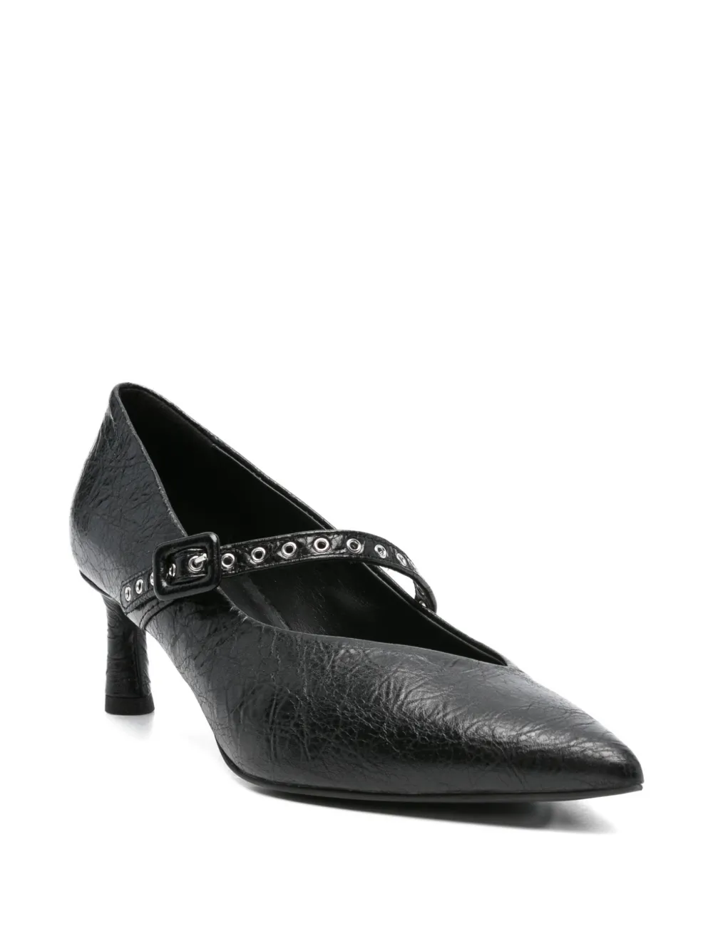 Halmanera 55mm studded pointed-toe pumps Zwart