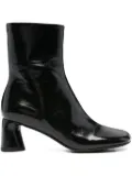 Halmanera 55mm patent leather block-heel boots - Black