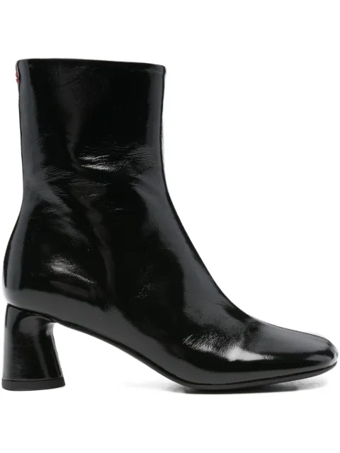 Halmanera 55mm patent leather block-heel boots