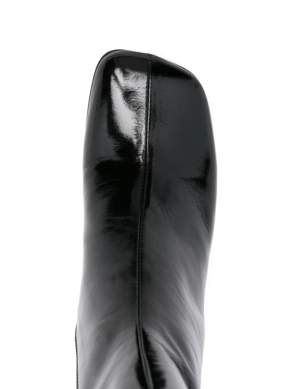 Halmanera 55mm Patent Leather Block-heel Boots In Black