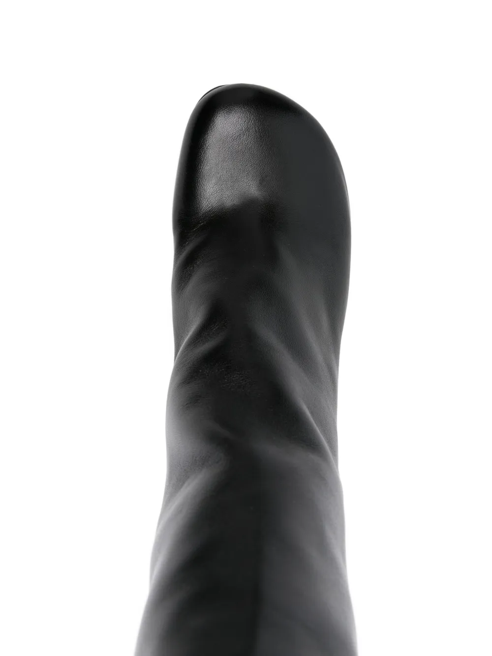 Halmanera 55mm Anna26 leather cylindrical-heel boots Black