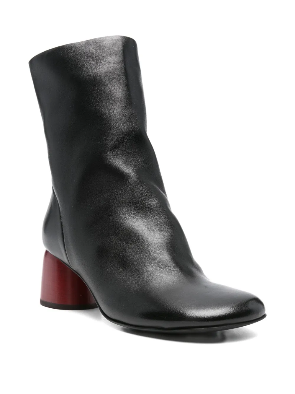Halmanera 55mm Anna26 leather cylindrical-heel boots | Ankle Boots | Image 2