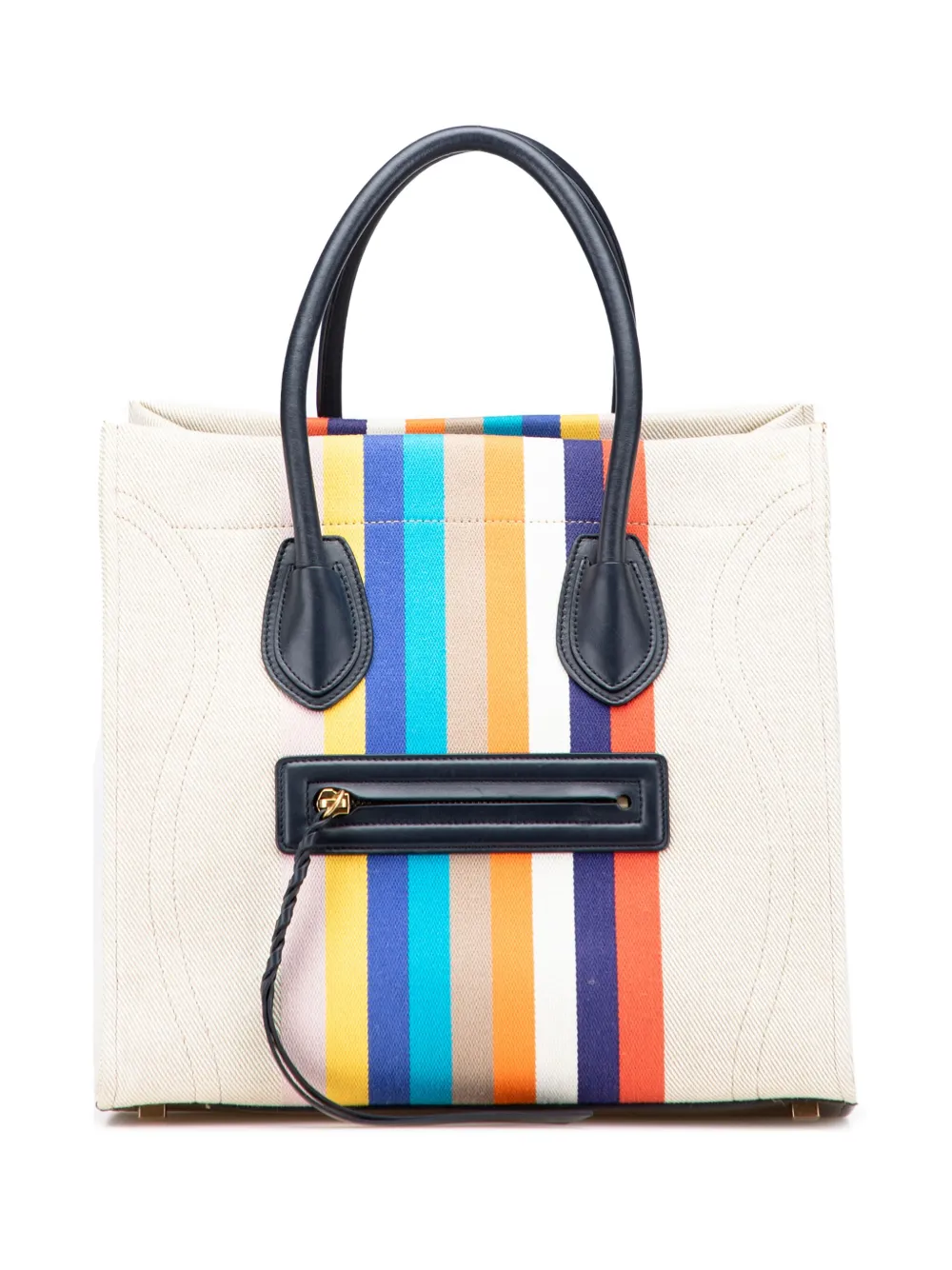 2014 Medium Striped Canvas Phantom Luggage tote bag