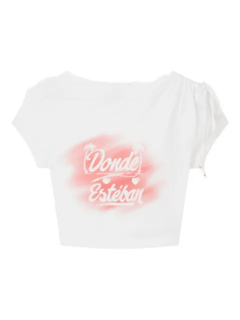 Donde Esteban Bazurto Spray crop top