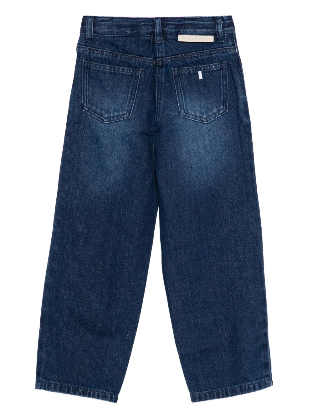 Stella McCartney Kids Jeans met borduurwerk en knoopsluiting Blauw