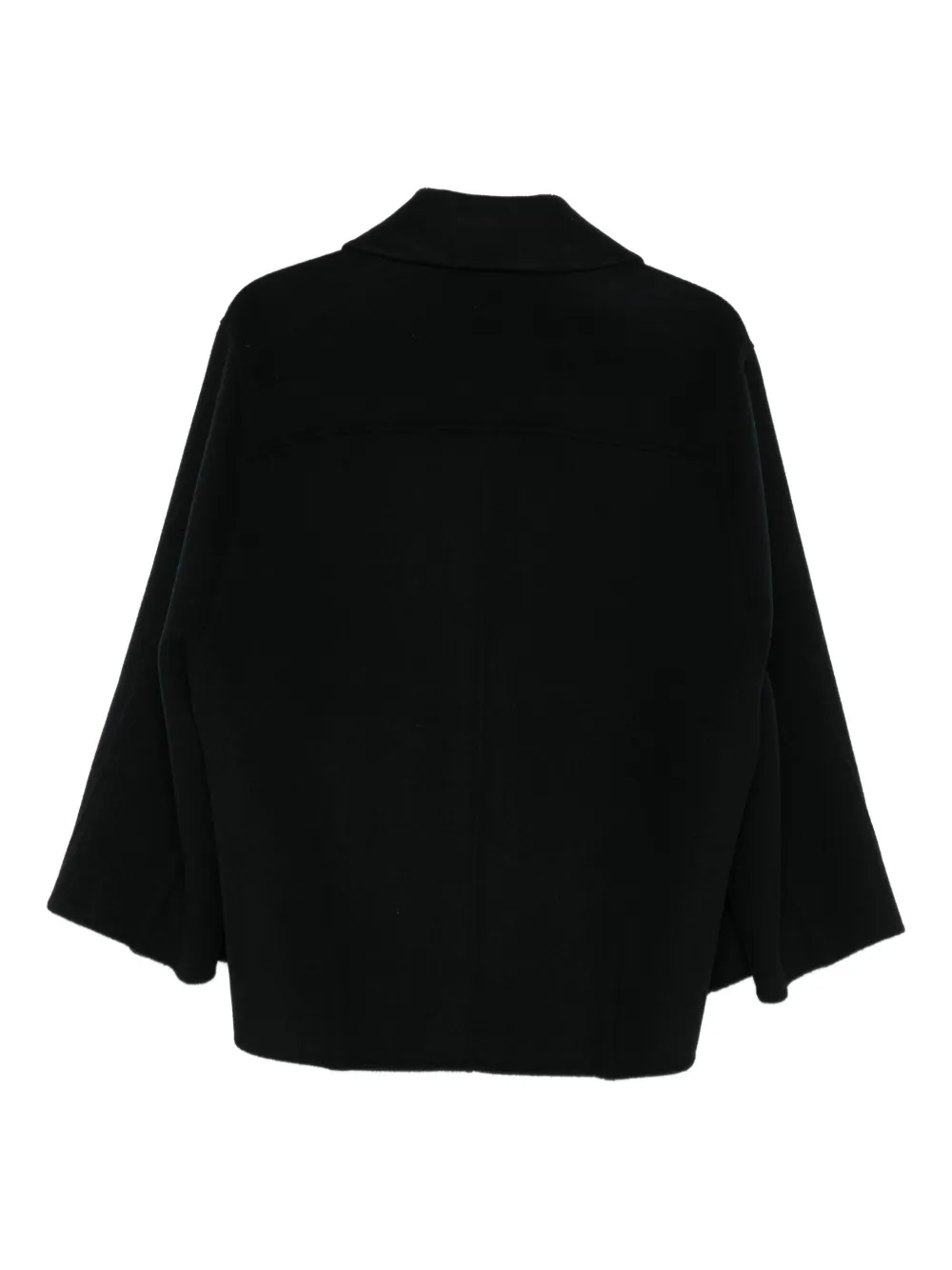 Seventy Button-up jack met lange achterkant Zwart