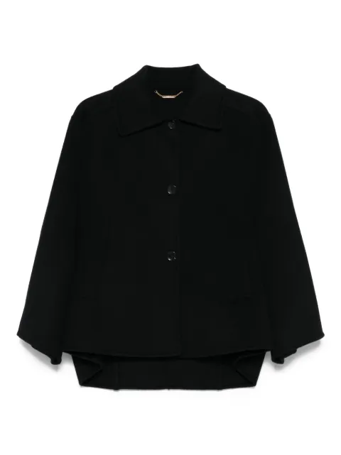 Seventy high-low buttoned-up jacket