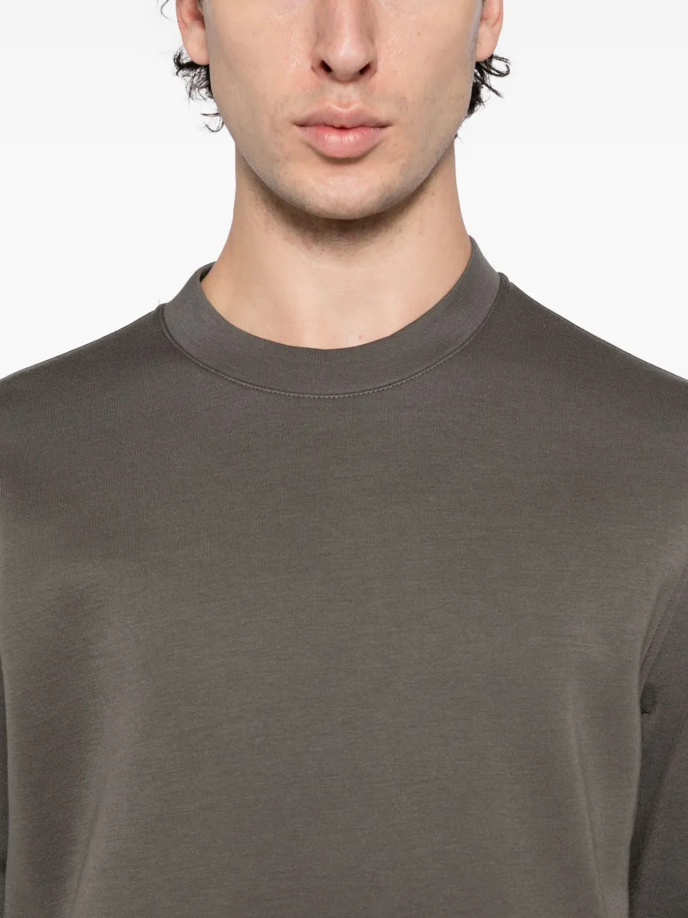 Emporio Armani Sweater met ritszak Grijs