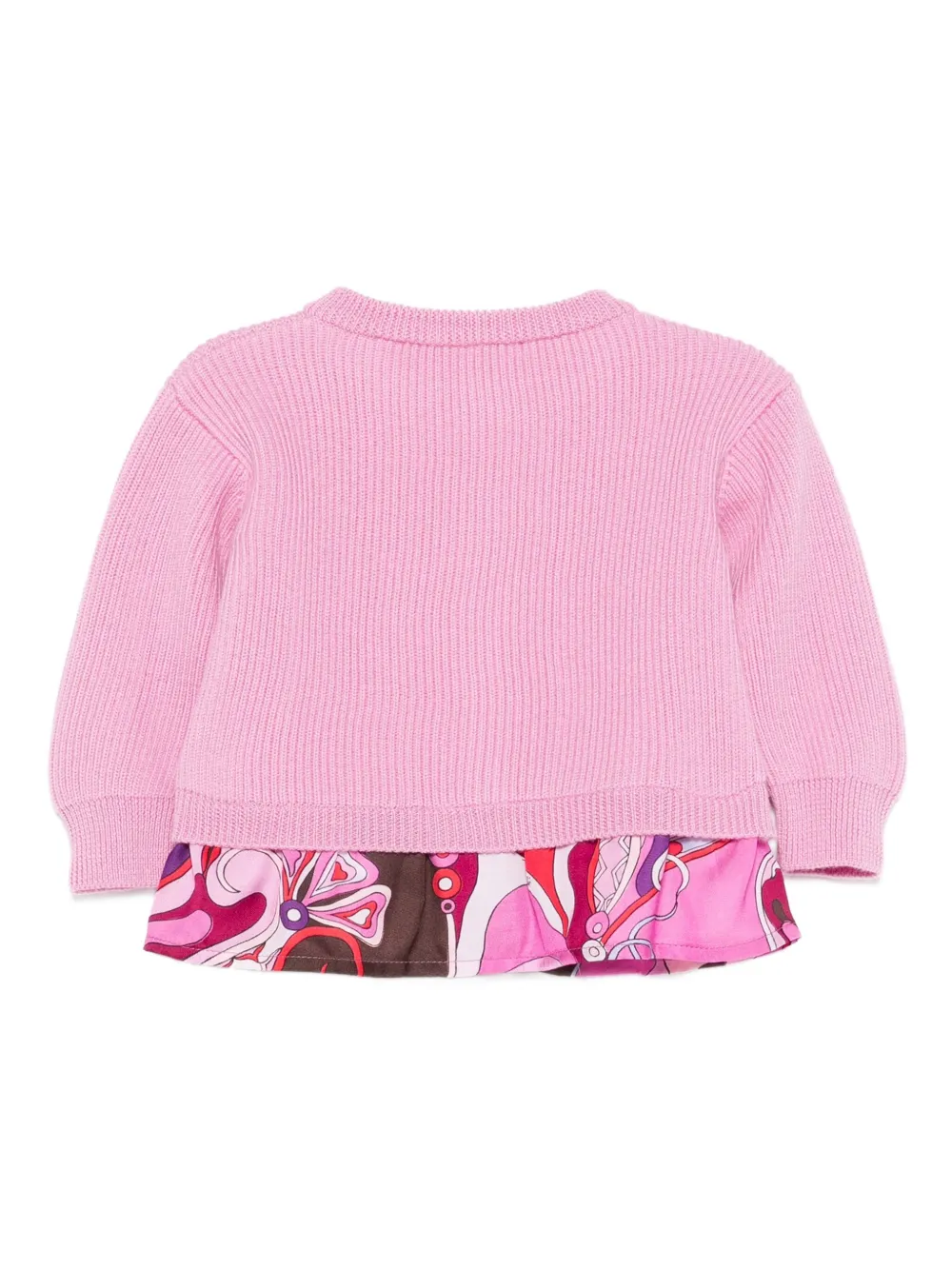 PUCCI Junior Ribgebreid vest Roze