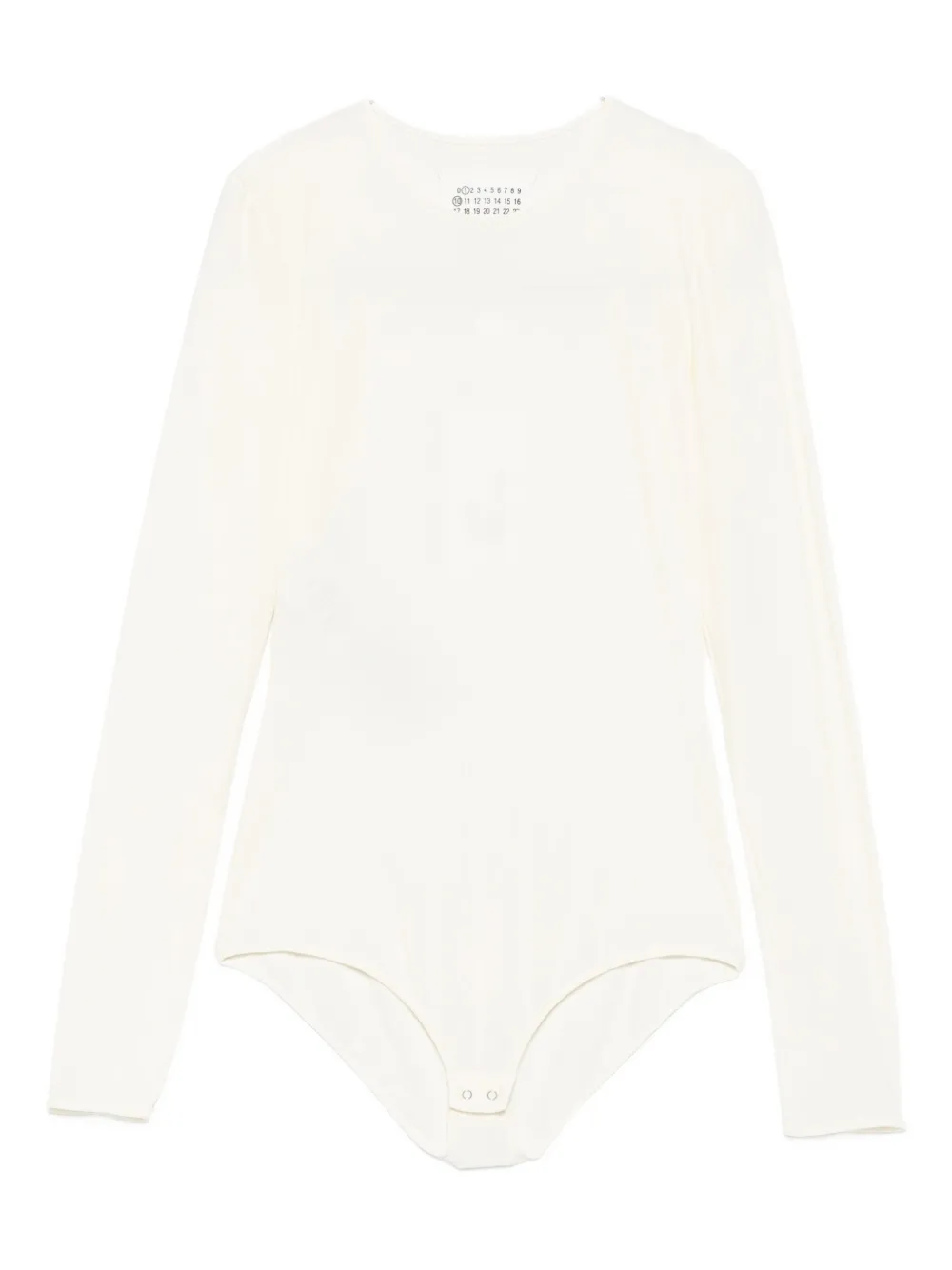 Maison Margiela Long-sleeve Crew-neck Bodysuit In White