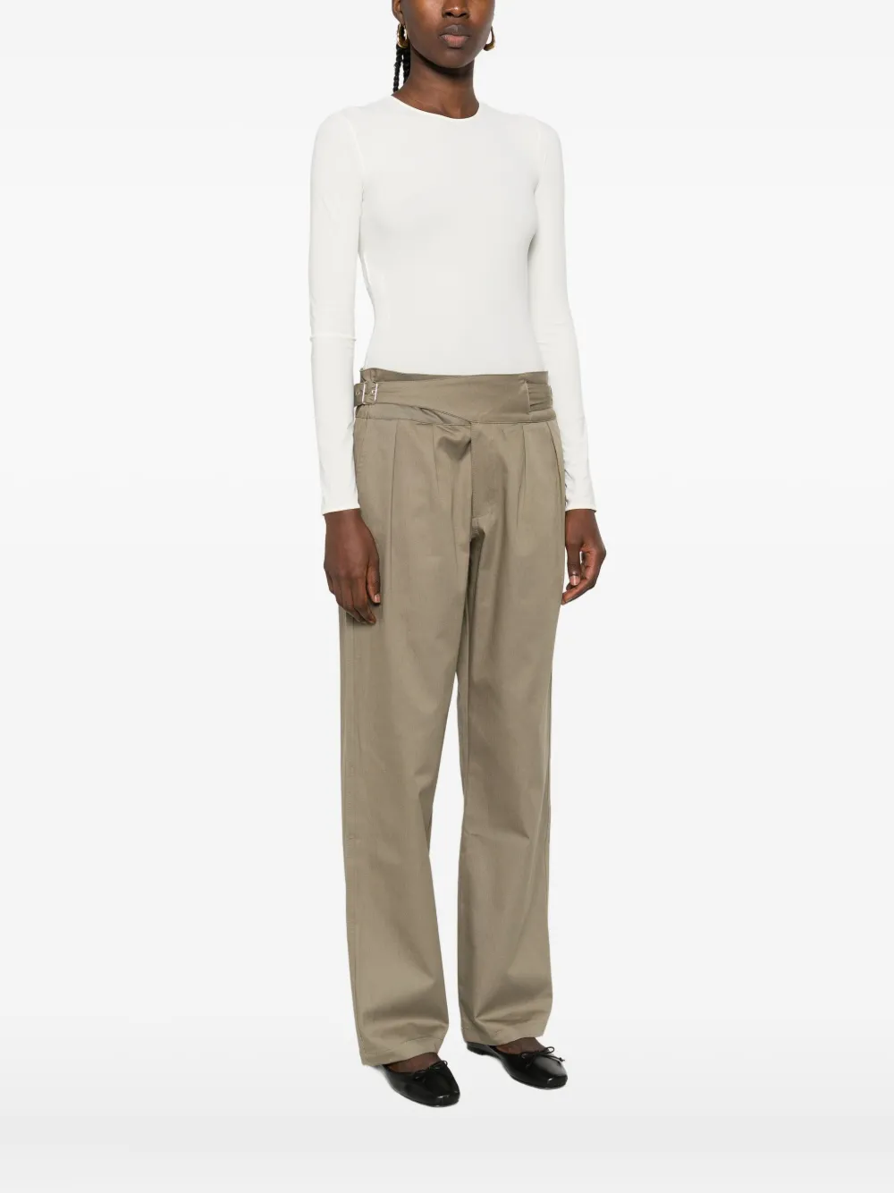 Maison Margiela Long-sleeve Crew-neck Bodysuit In White