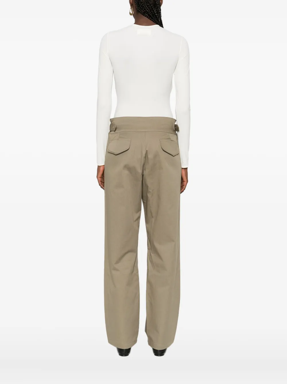 Maison Margiela Long-sleeve Crew-neck Bodysuit In White