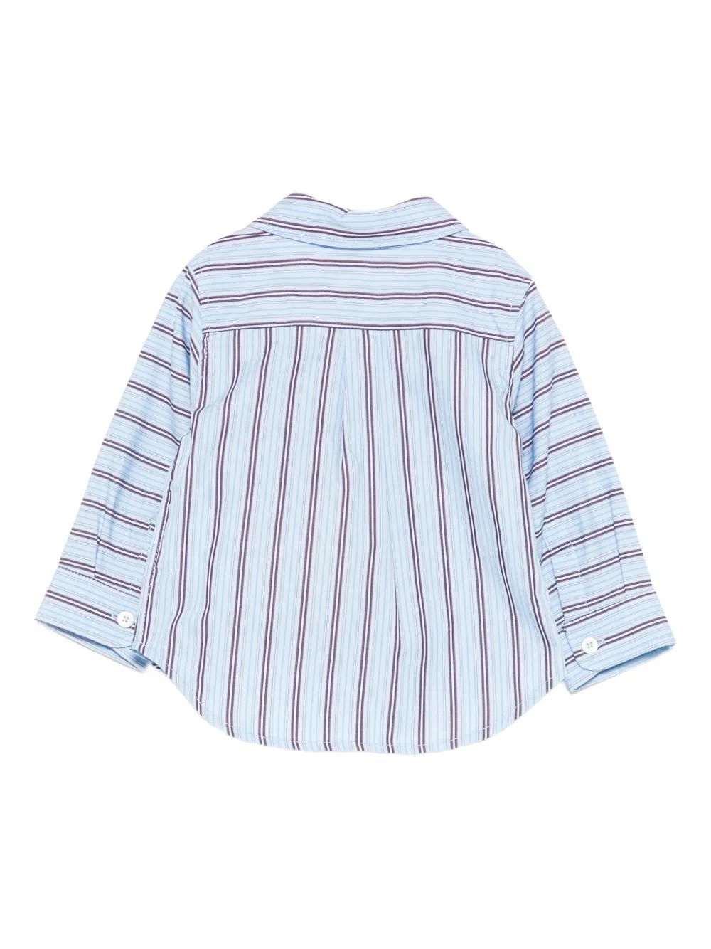 ETRO KIDS Pegaso gestreept shirt met borduurwerk Blauw