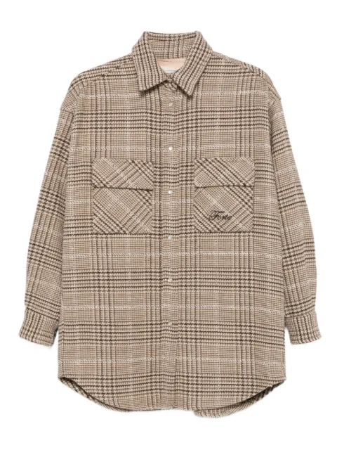 Forte Dei Marmi Couture houndstooth-check long-sleeve shirt